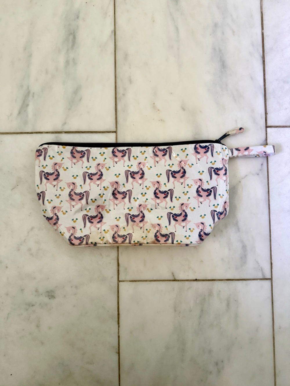 Roller Rabbit Unicorn laminated girl’s toiletry bag, large size